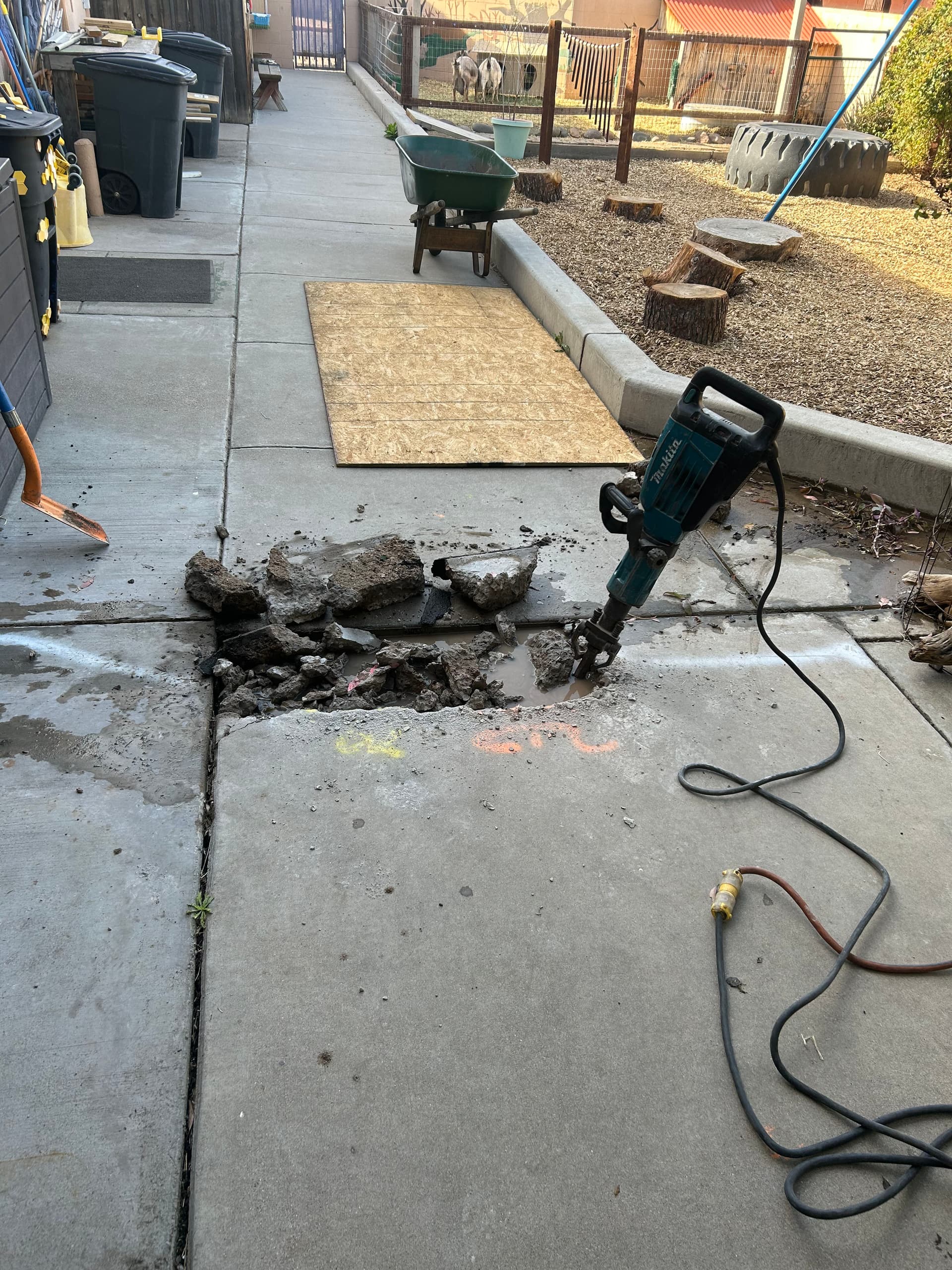 Gallery photos for Successful Pipe Repair Under Concrete Pathway: Image #1