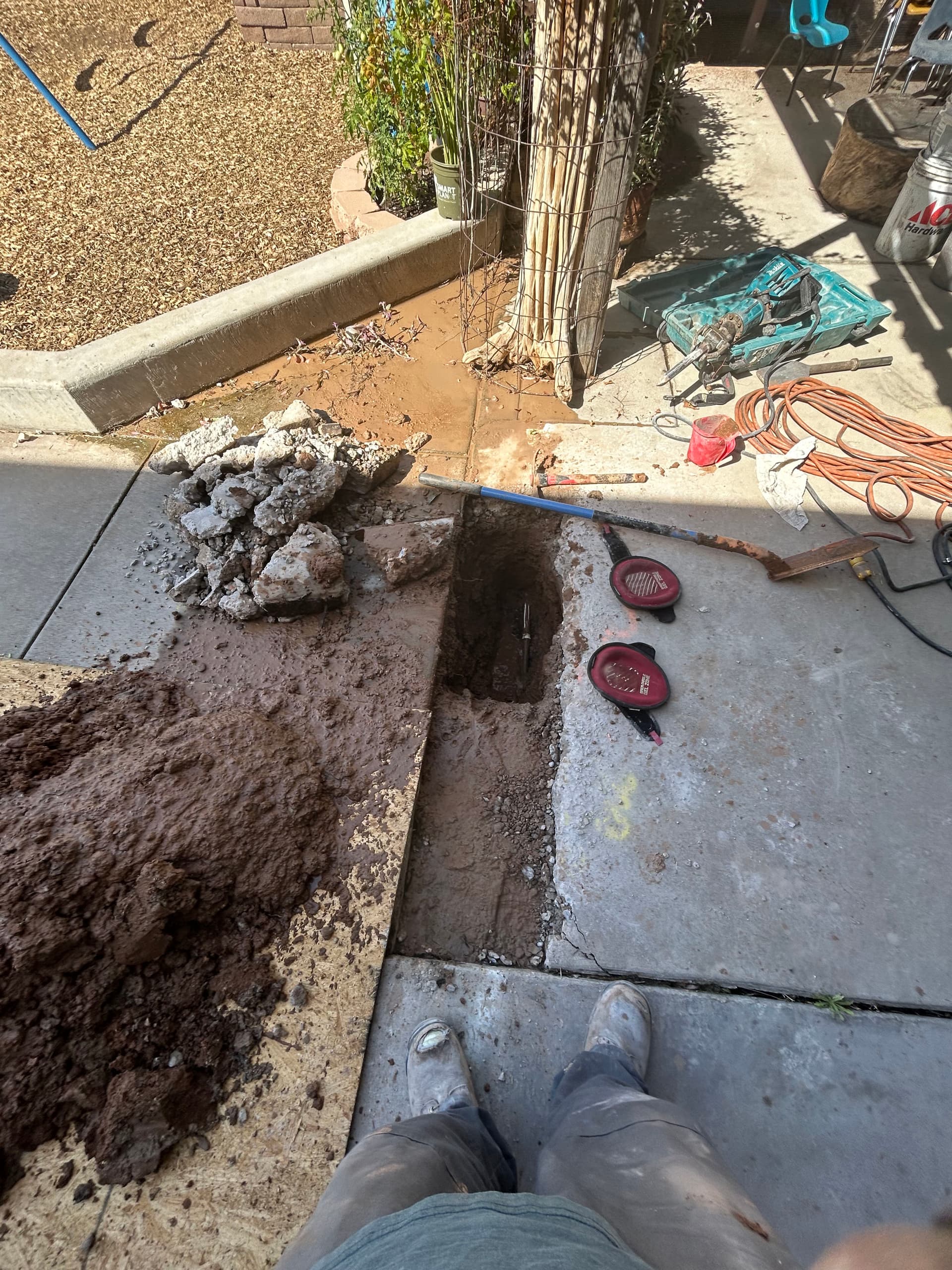 Gallery photos for Successful Pipe Repair Under Concrete Pathway: Image #4