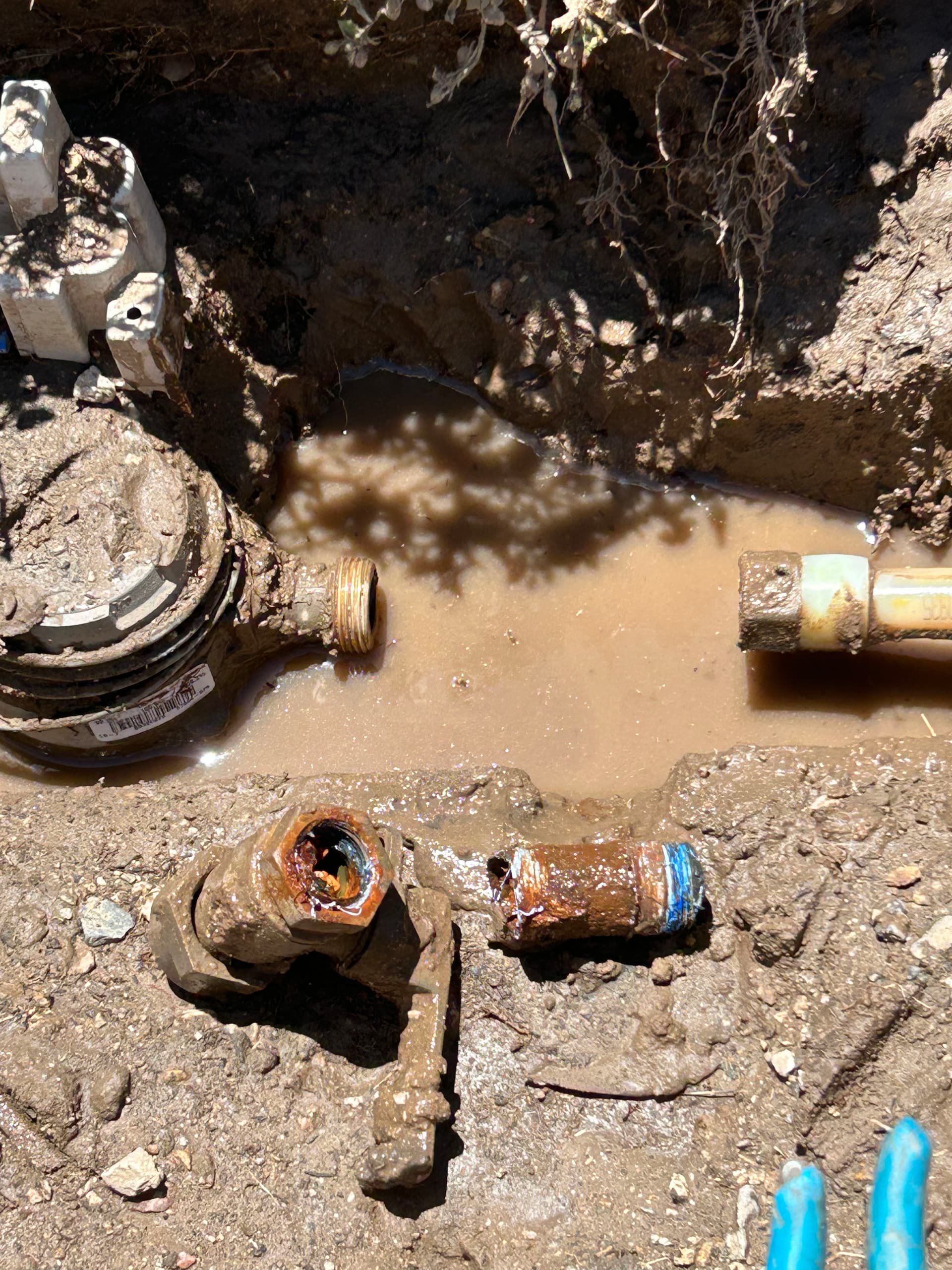 Gallery photos for Underground Pipe Leak Repair at the Meter Box: Image #2