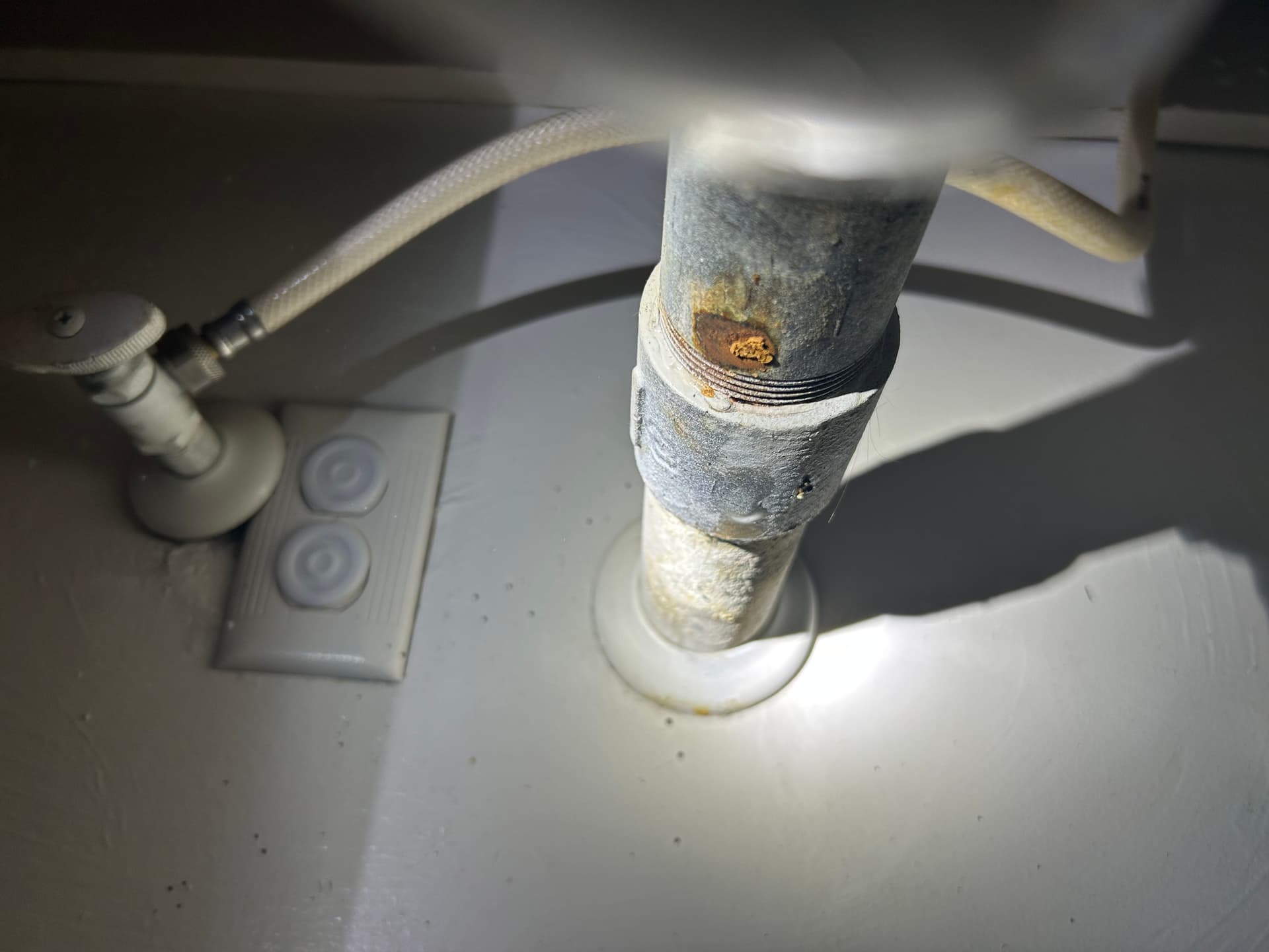 Gallery photos for Rusted Galvanized Drain Pipe Leaking Under Kitchen Sink - Fixed: Image #3