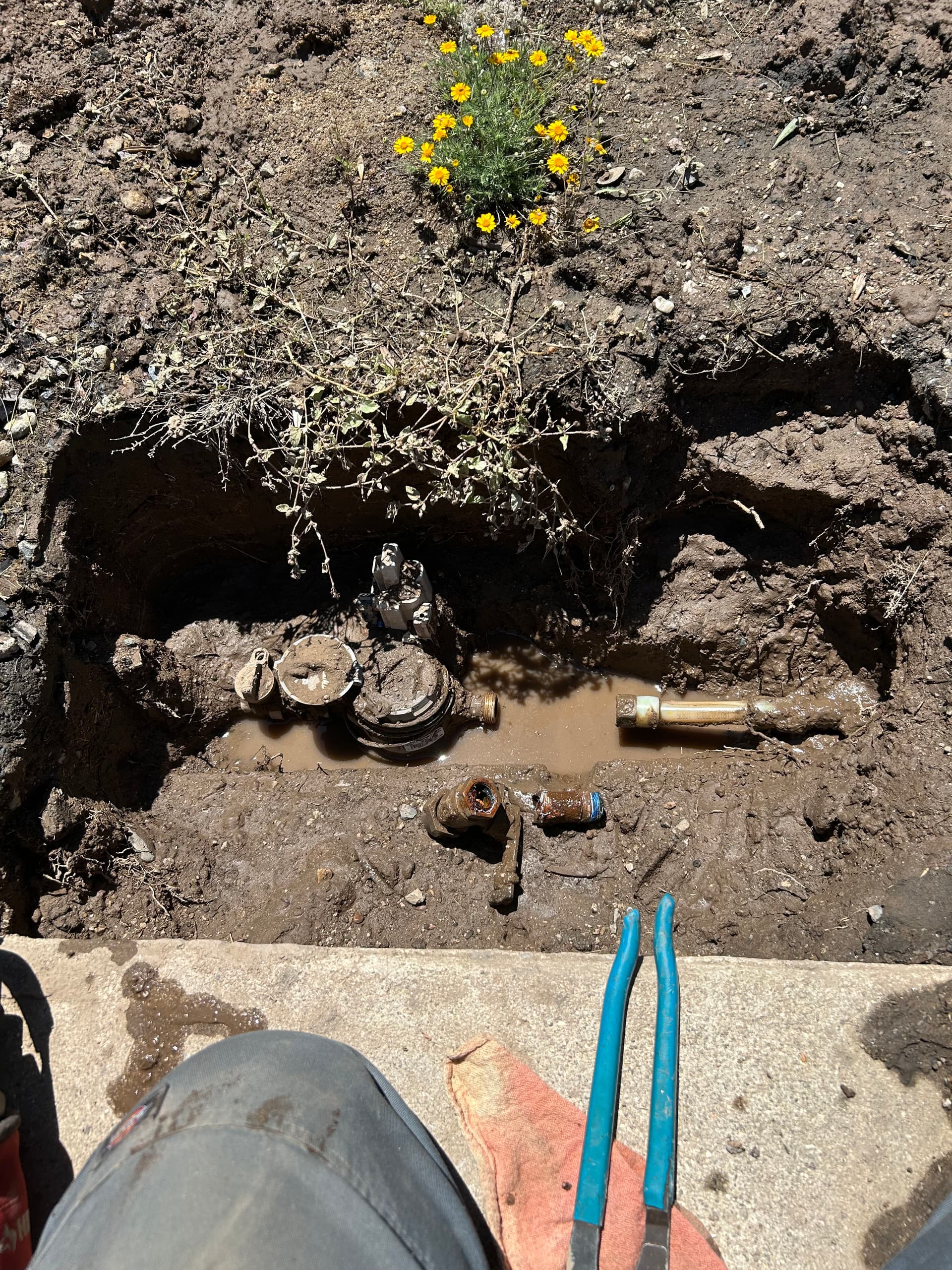 Gallery photos for Underground Pipe Leak Repair at the Meter Box: Image #1