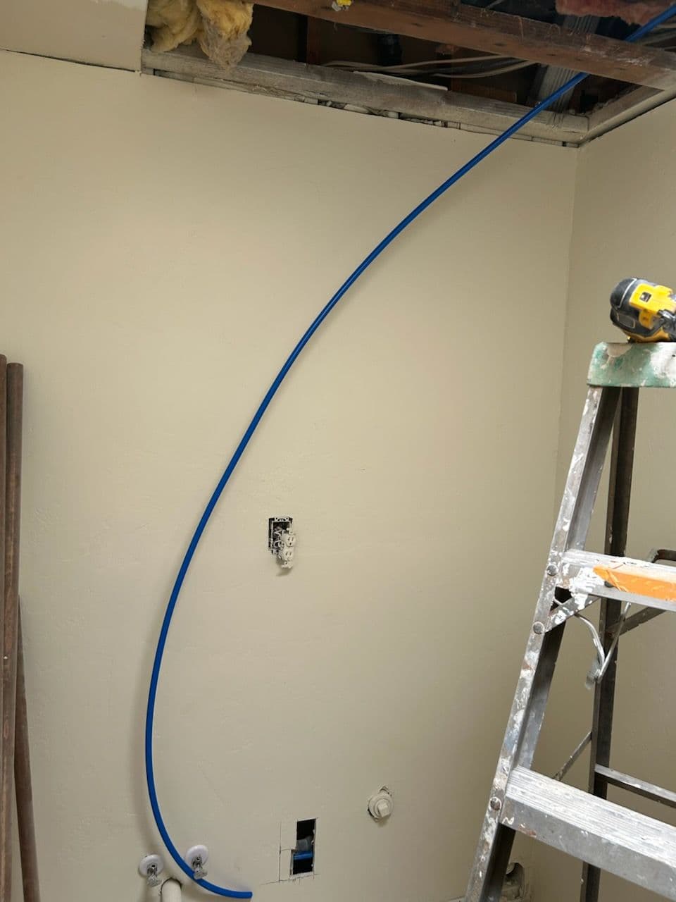 Running New Aqua Pex Line for Relocated Fridge image