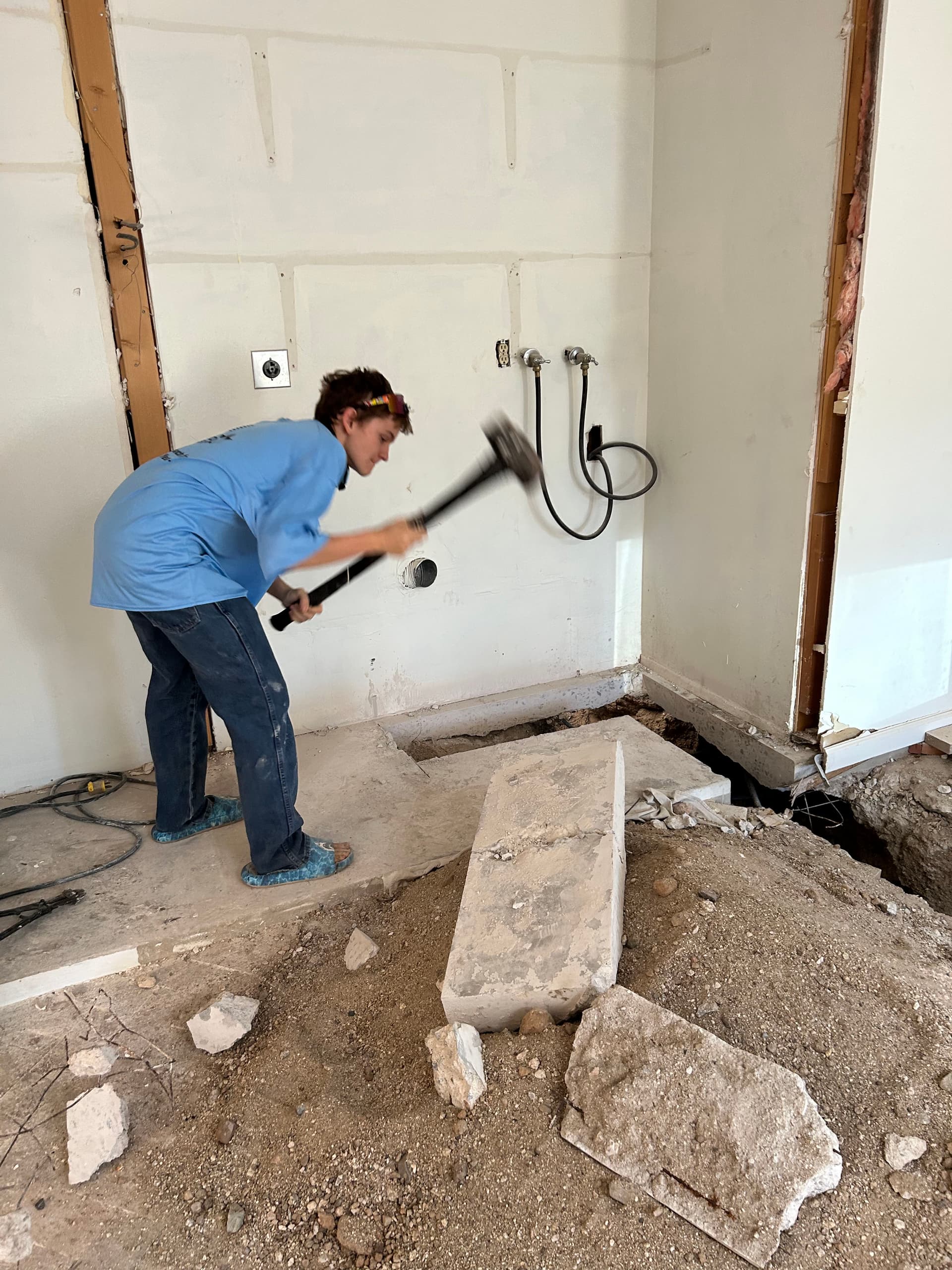 Gallery photos for Big Sewer Line Repair Underway and the Family Team is All In: Image #7