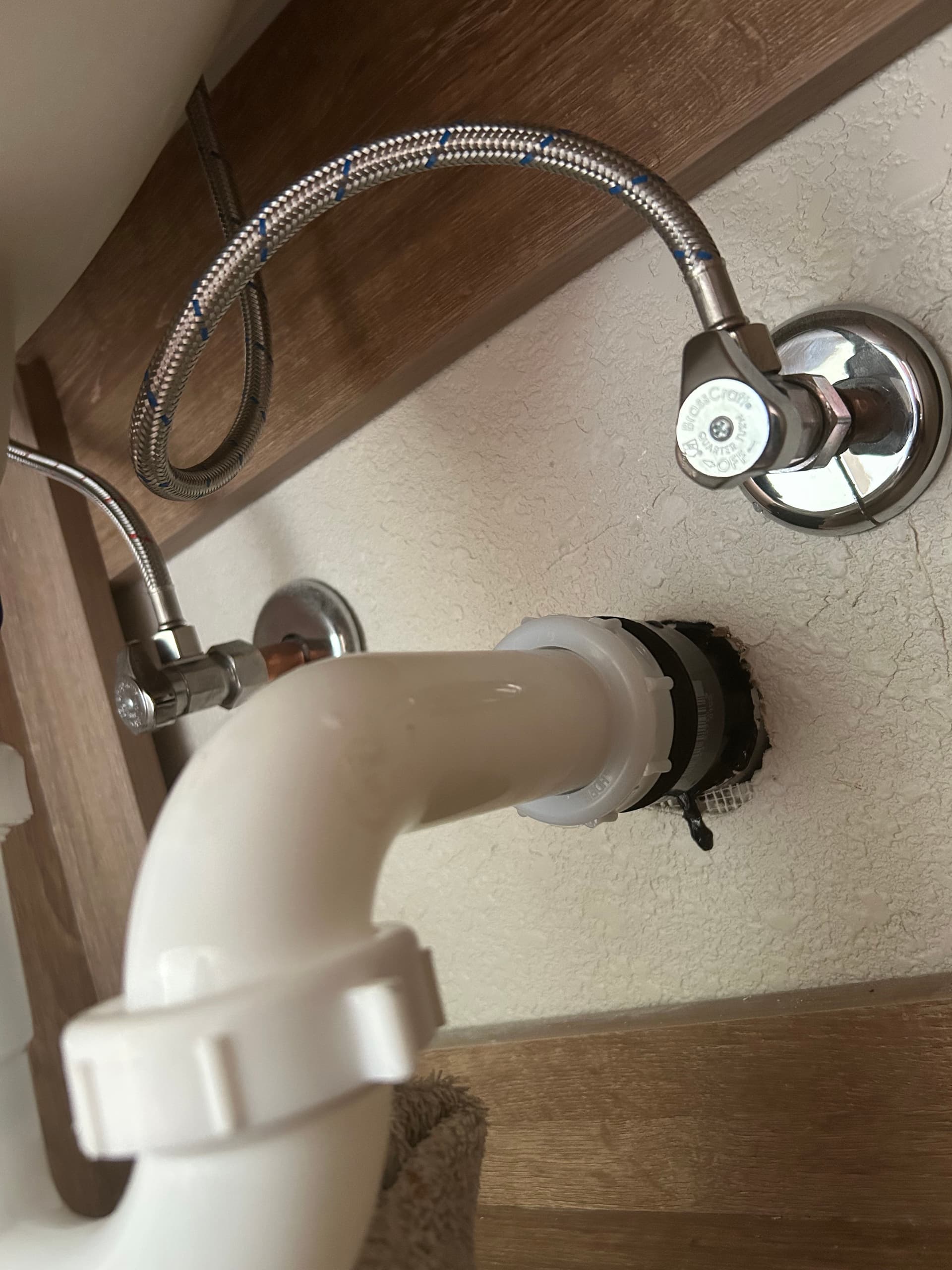 Gallery photos for Kinked Supply Lines Killing Cold Water Flow in Remodeled Bathroom: Image #3