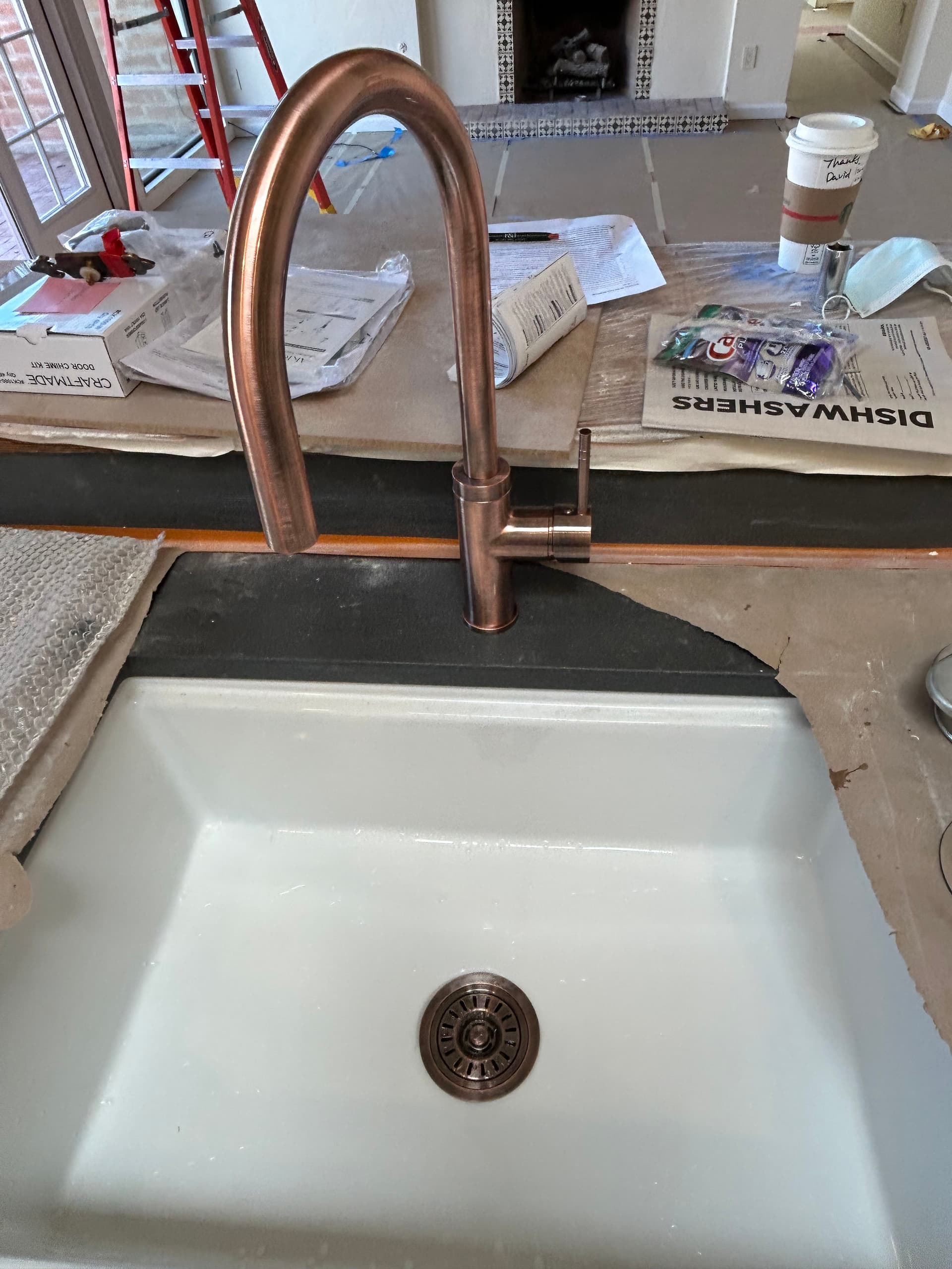 Gallery photos for Kitchen Plumbing Overhaul with Copper Highlights: Image #2